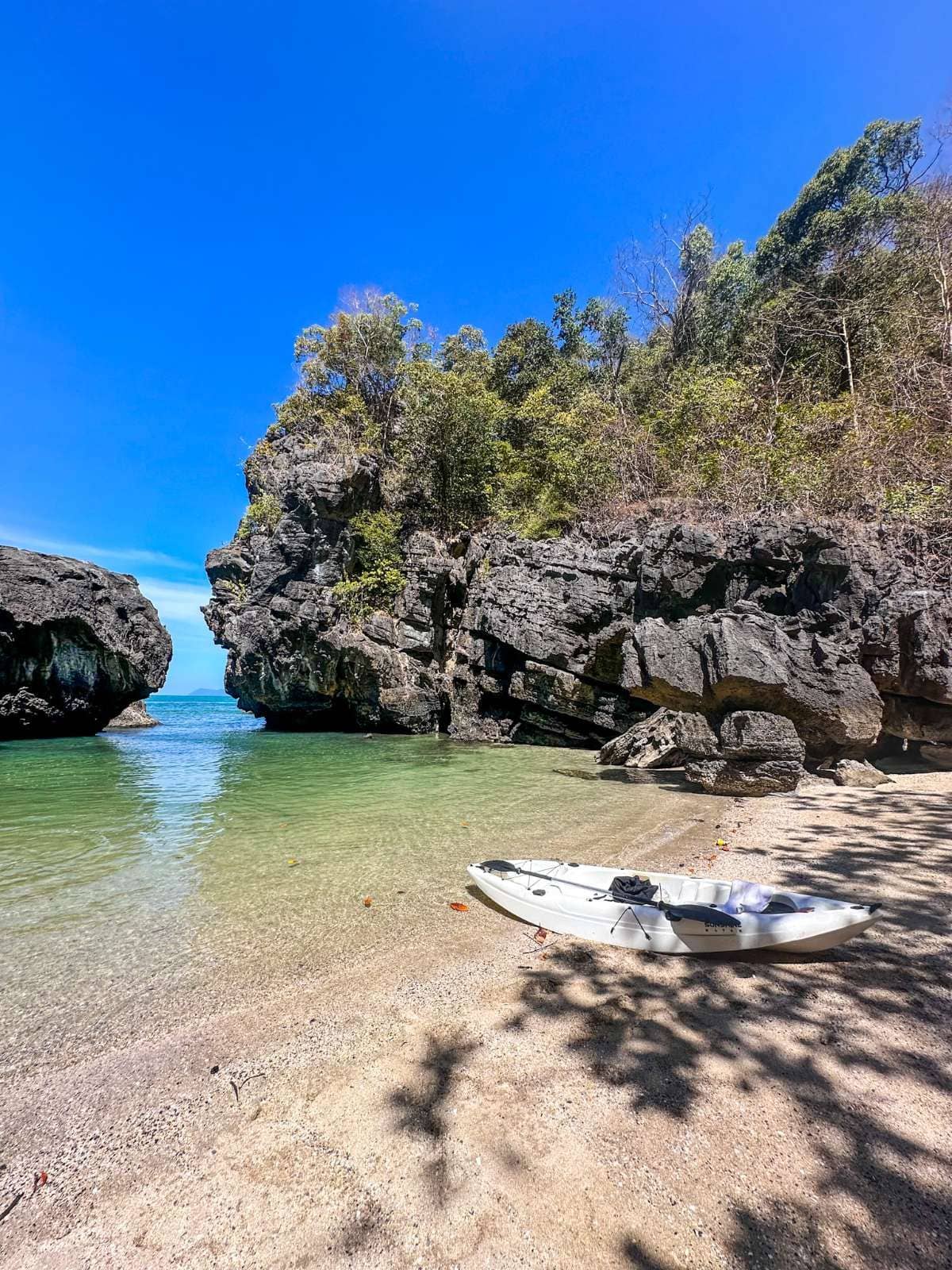 Kayak To Hidden Beach in Tanjung Rhu