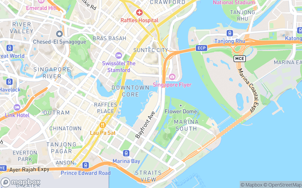 Map showing the location of ArtScience Museum