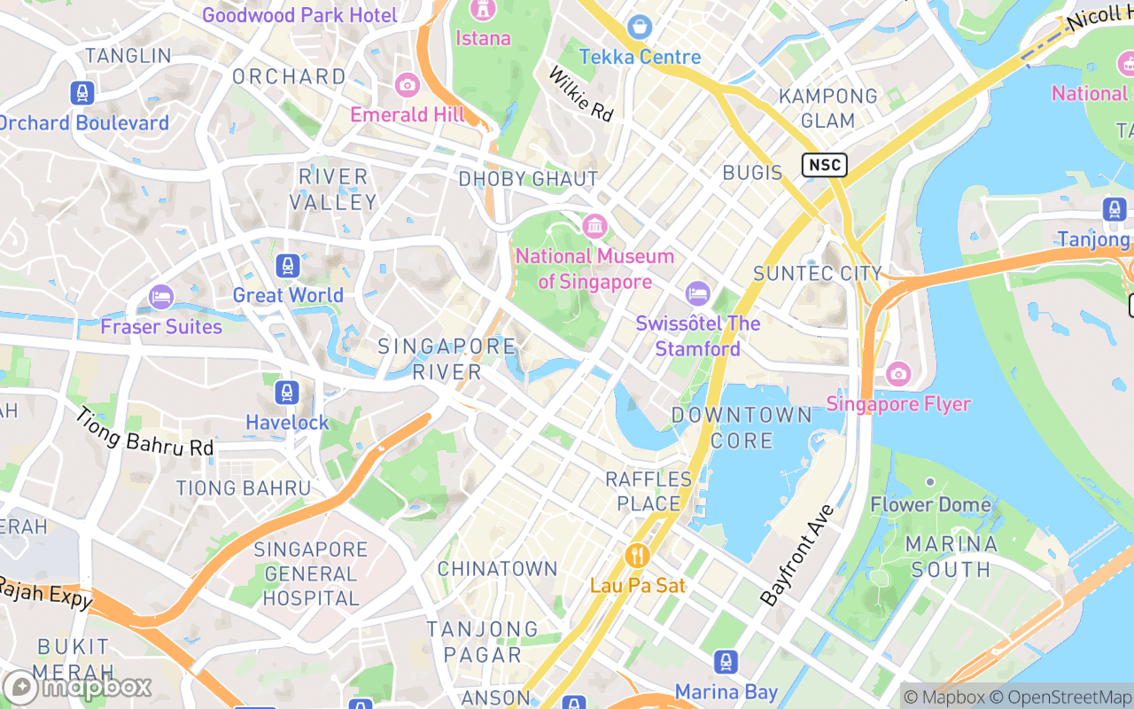 Map showing the location of Slingshot Singapore