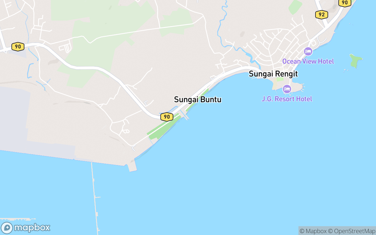 Map showing the location of Lubuk Tambak Kerapu