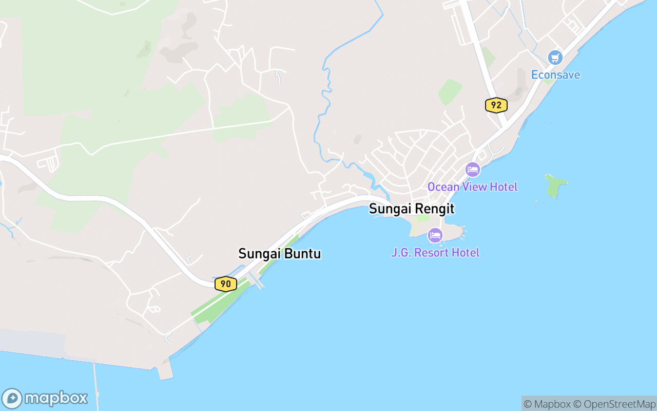 Map showing the location of Masjid Al-Jaharah Sungai Rengit