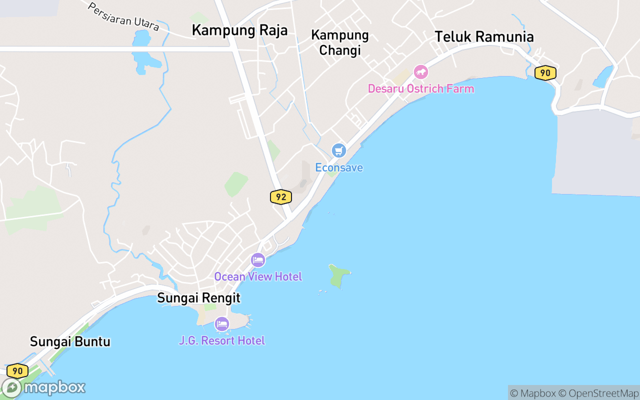 Map showing the location of Jomis Old Jetty