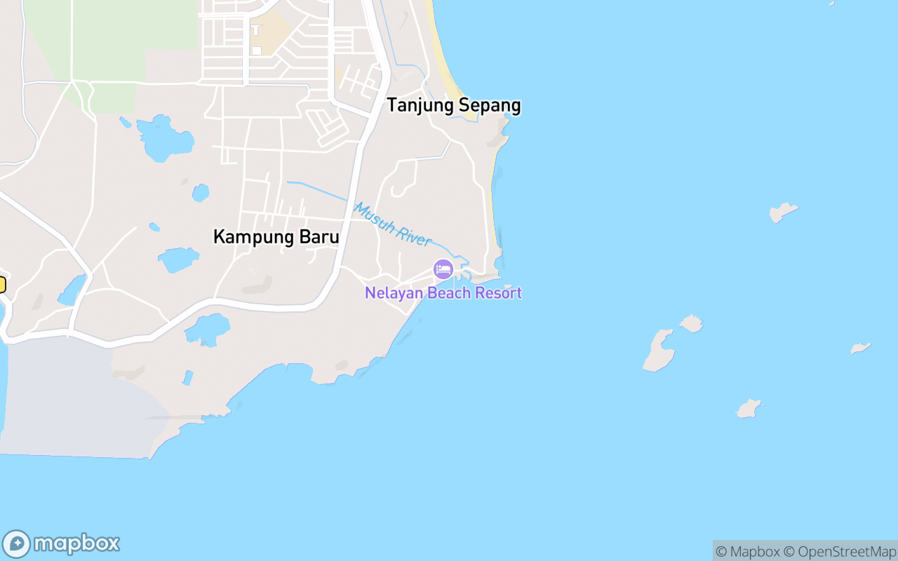 Map showing the location of Jetty Tanjung Penyusop