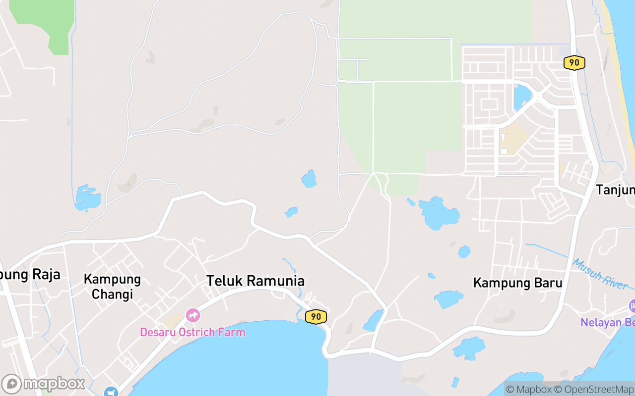 Map showing the location of Tasik Biru Teluk Ramunia