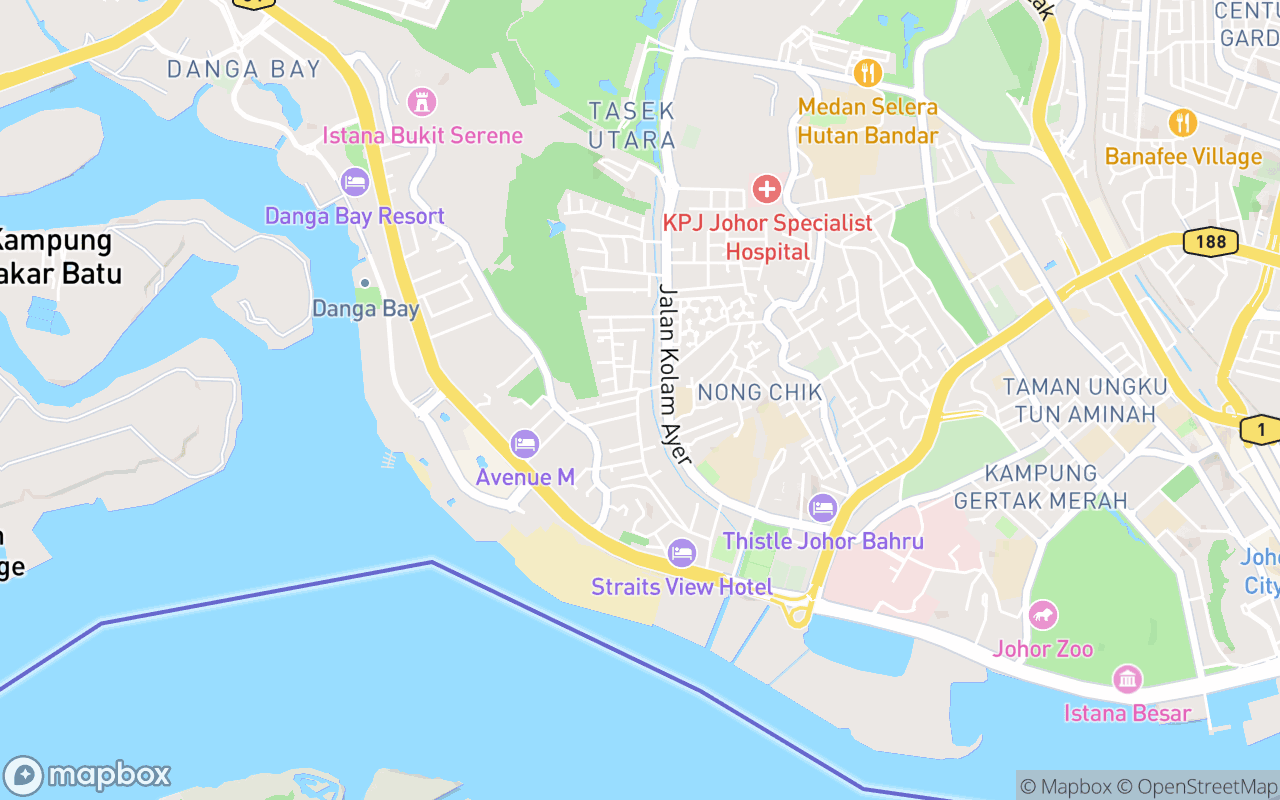 Map showing the location of Malay Cultural Village