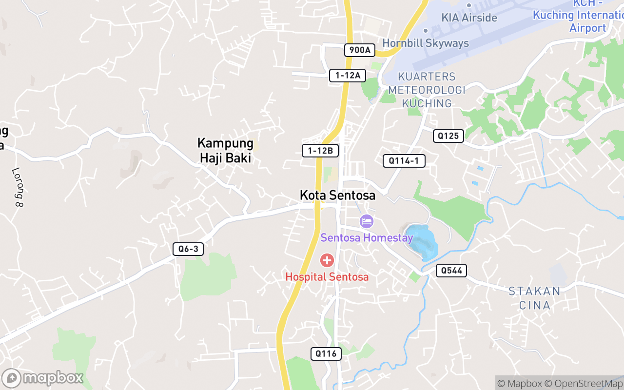 Map showing the location of The Borneo House Museum