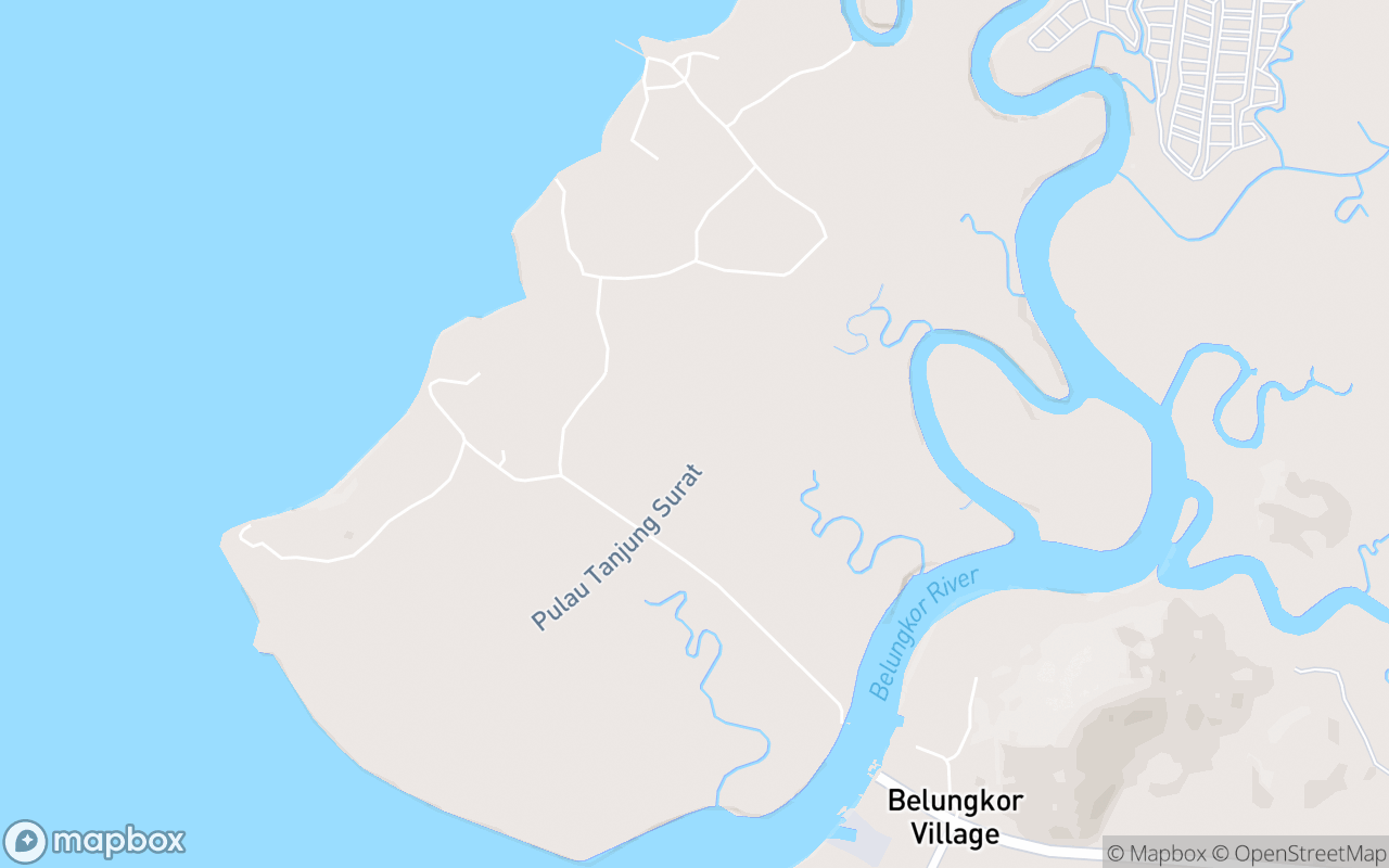 Map showing the location of Pulau Tanjung Surat
