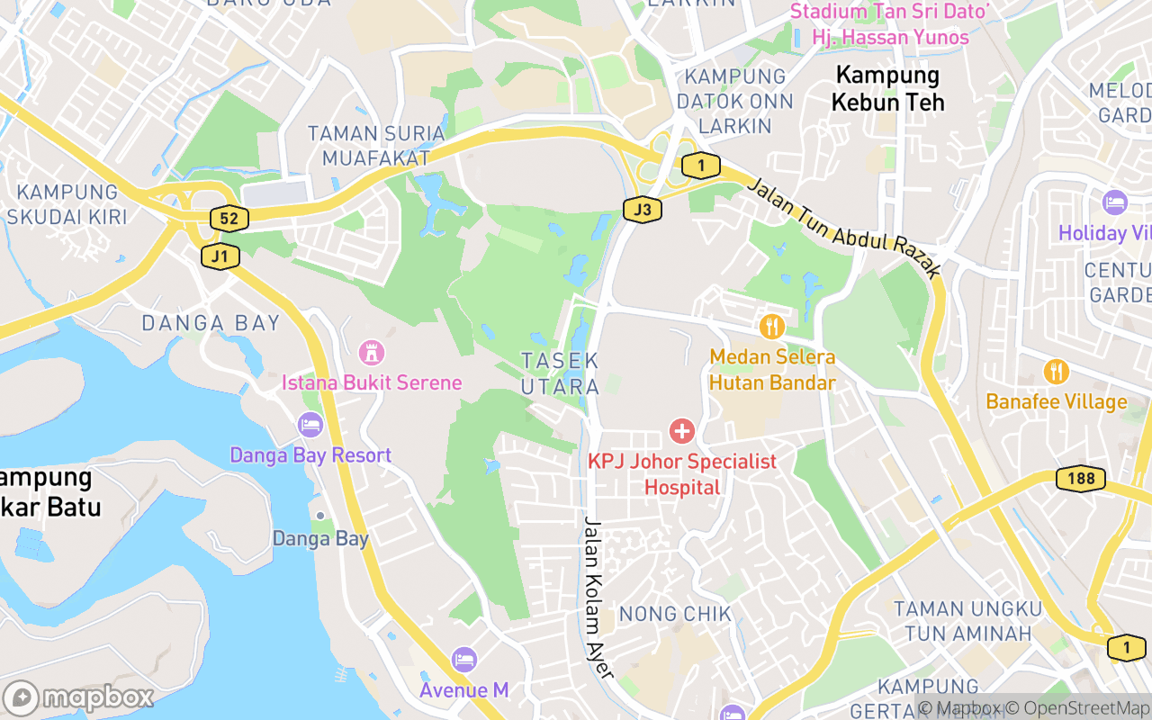 Map showing the location of Taman Merdeka
