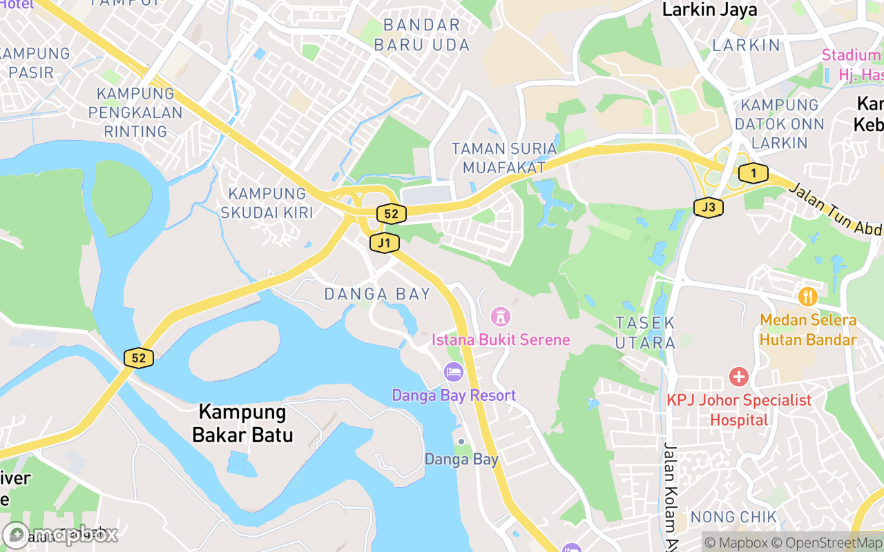 Map showing the location of Laman Mahkota Istana Bukit Serene