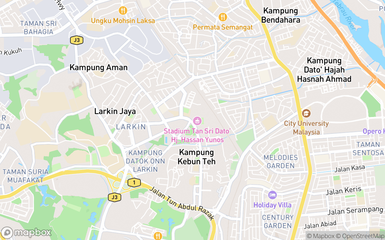 Map showing the location of Laman JDT