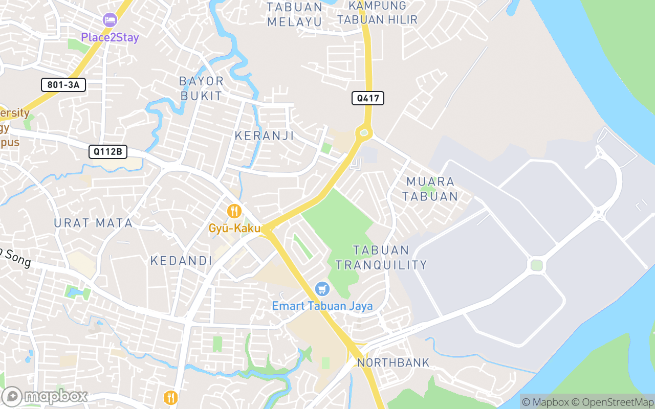 Map showing the location of Sama Jaya Forest Park