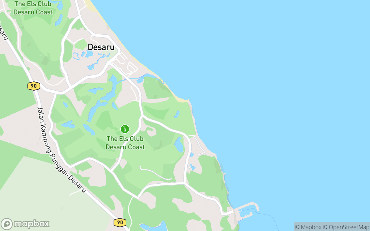 Map showing the location of One and Only Desaru Coast