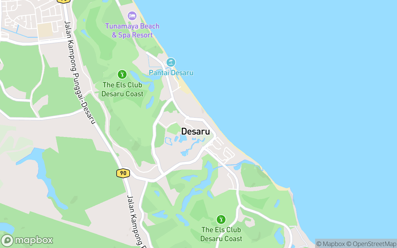 Map showing the location of The Westin Desaru Coast Resort