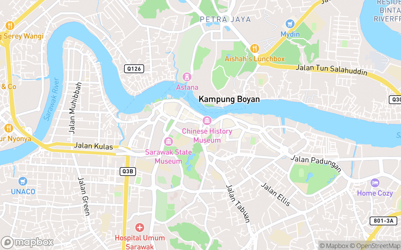 Map showing the location of Tanah Airku Street Art (children)