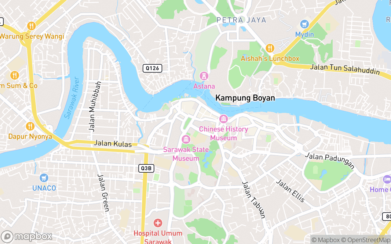 Map showing the location of St Thomas's Cathedral