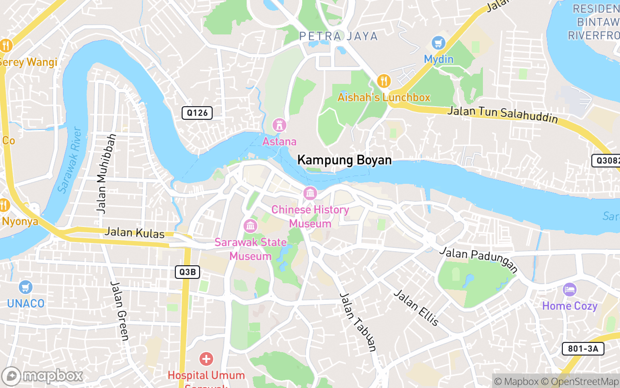 Map showing the location of Muzium Sejarah Cina