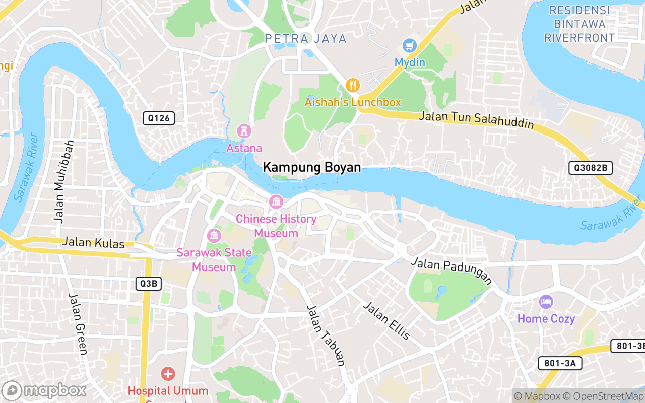 Map showing the location of Cat Statue