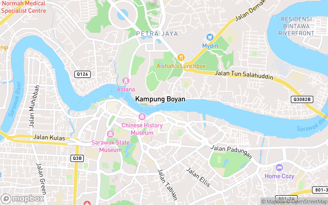 Map showing the location of Waterfront Kpg Gersik-Boyan
