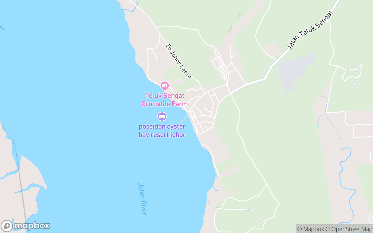 Map showing the location of Jeti Teluk Sengat