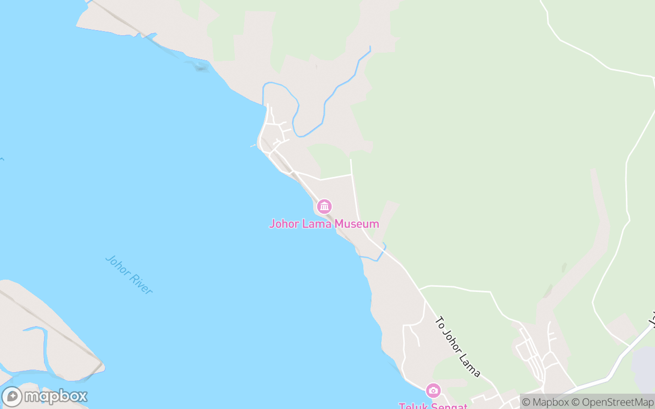 Map showing the location of Kota Johor Lama Museum