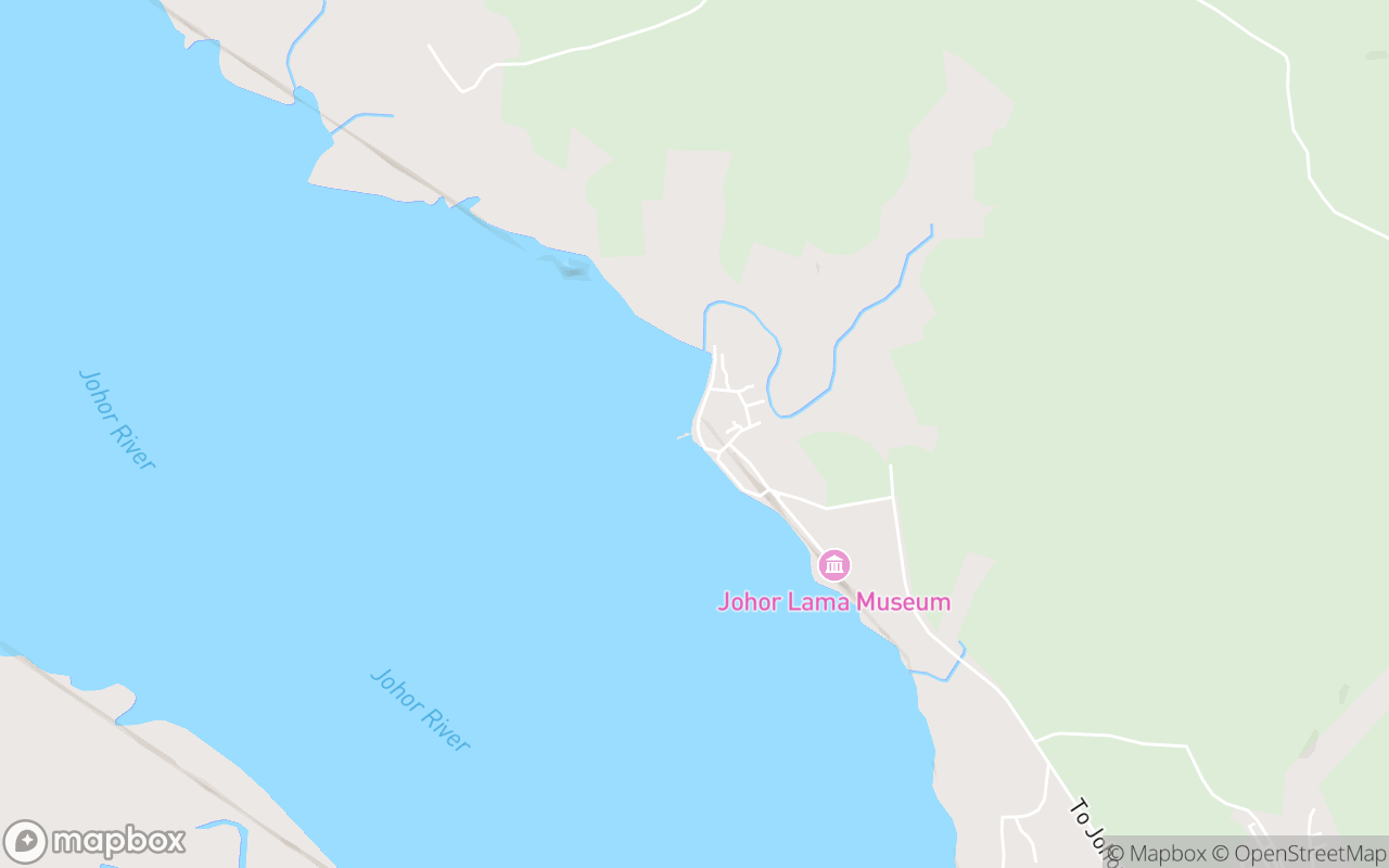 Map showing the location of Kampung Johor Lama Jetty