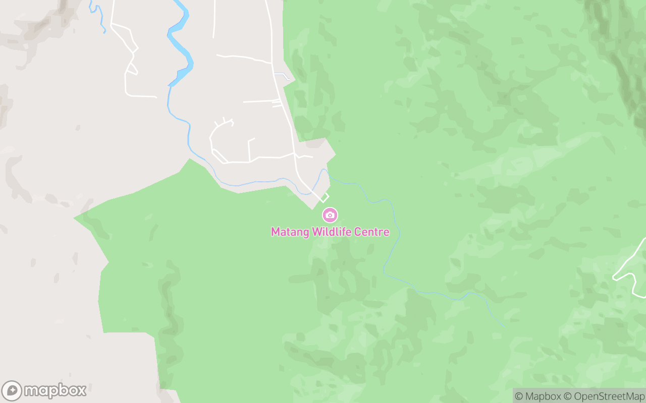 Map showing the location of Matang Wildlife Centre