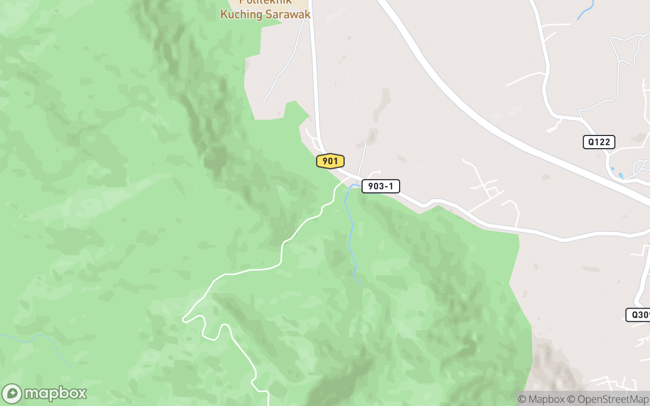 Map showing the location of Kubah National Park