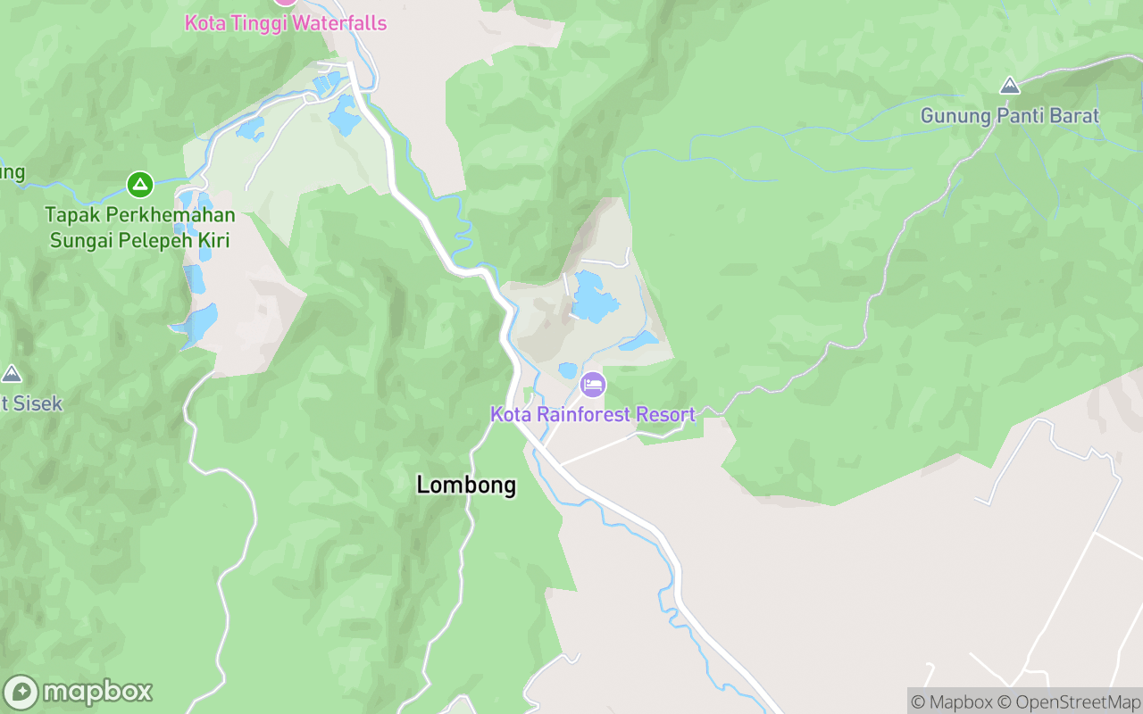 Map showing the location of Johor Elephant Sanctuary
