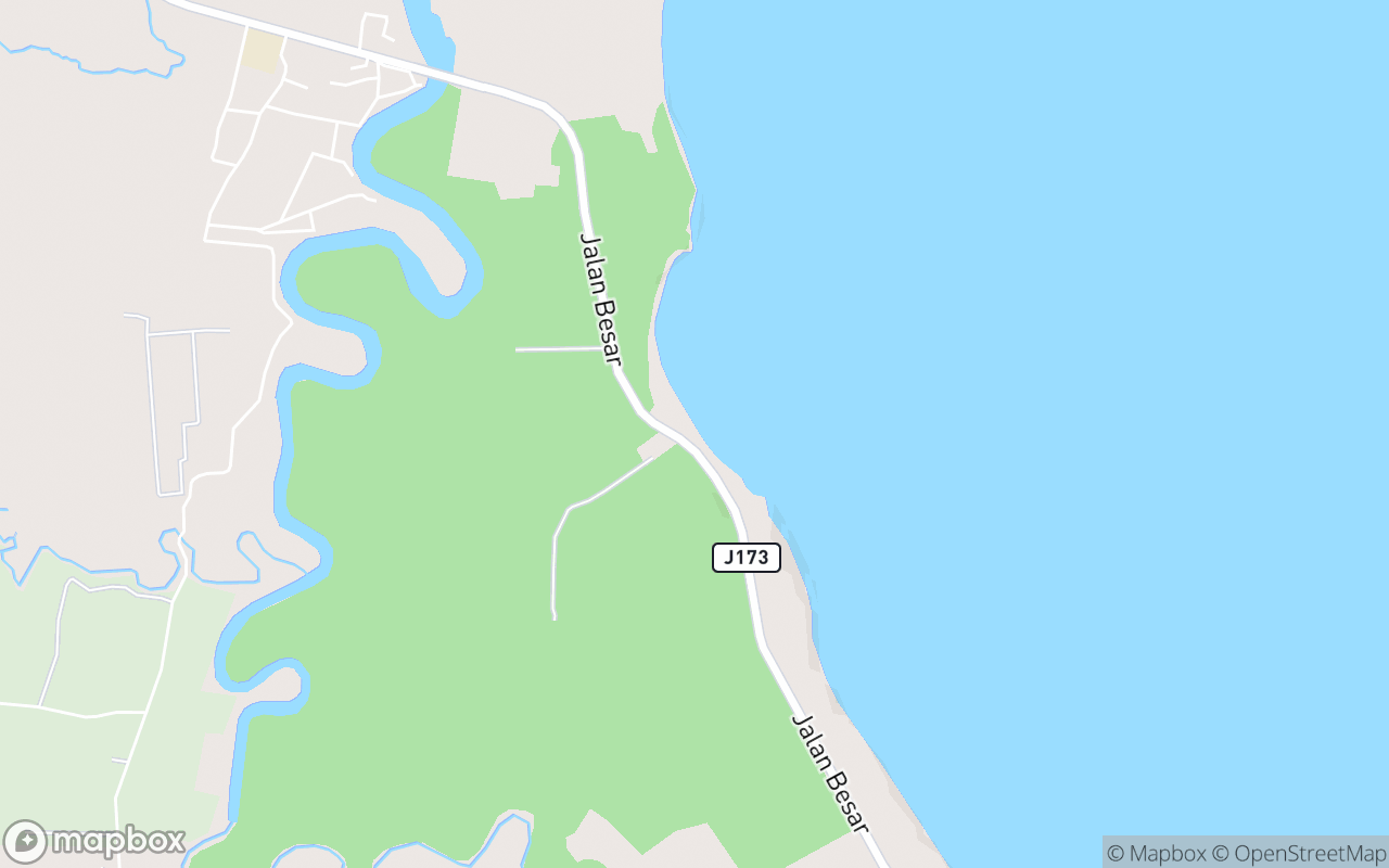 Map showing the location of Pantai Tanjung Buluh