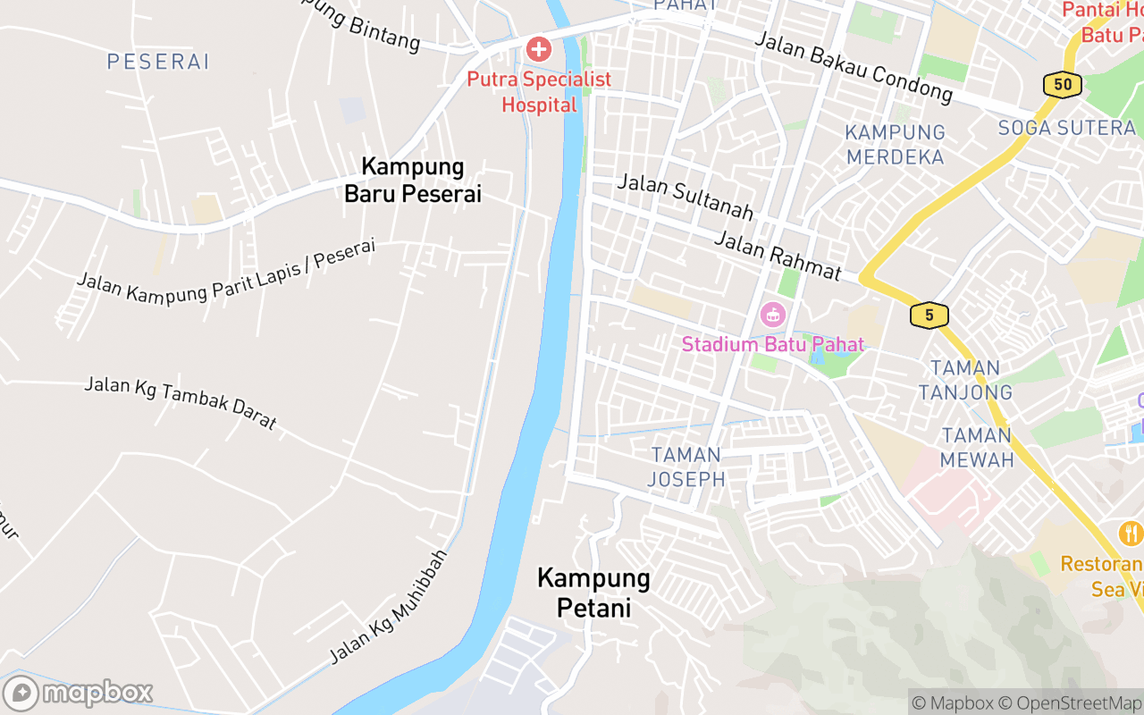 Map showing the location of Si Hai Long Wang Temple