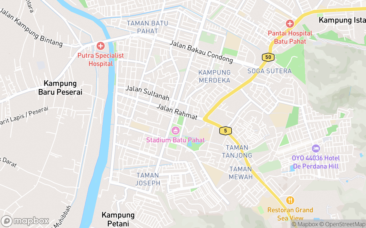 Map showing the location of Dataran Penggaram