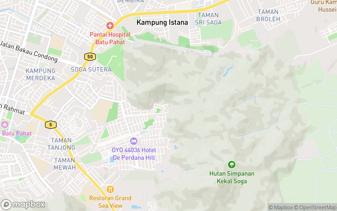 Map showing the location of Hutan Lipur Soga Perdana