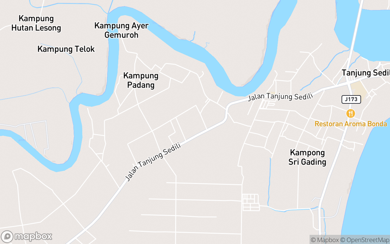 Map showing the location of Pekan Tanjung Sedili