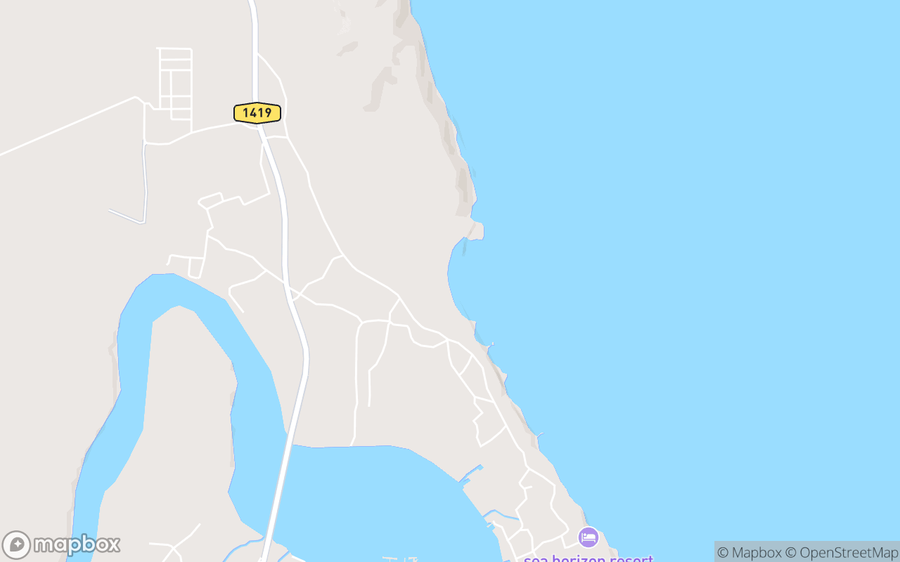 Map showing the location of Pantai Temalah