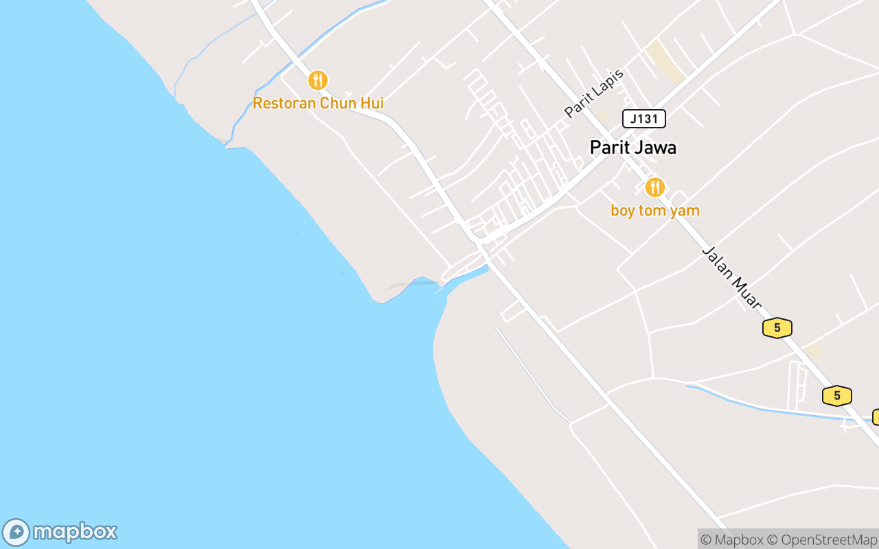 Map showing the location of Pantai Leka