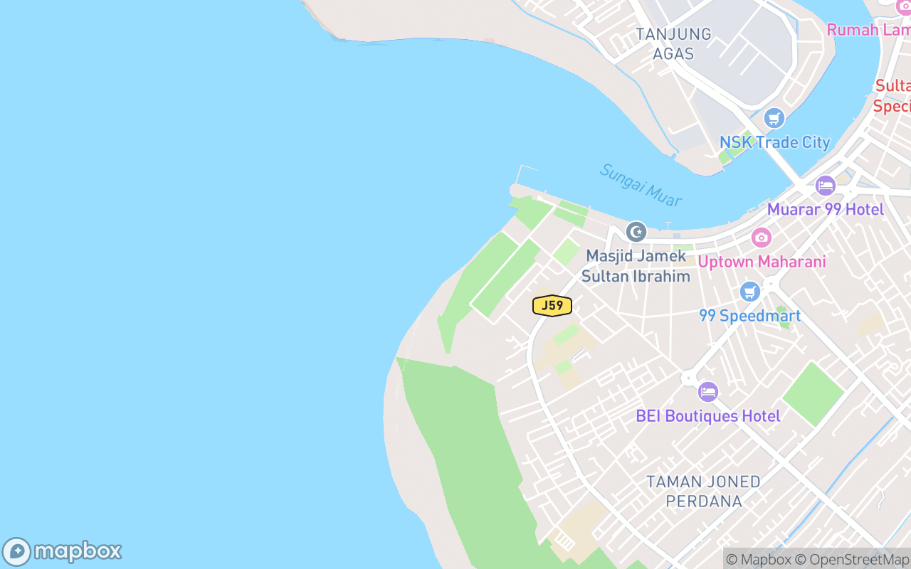 Map showing the location of Tanjung Ketapang