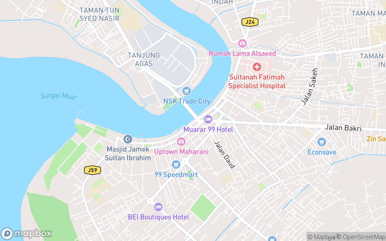 Map showing the location of Laman Maharani
