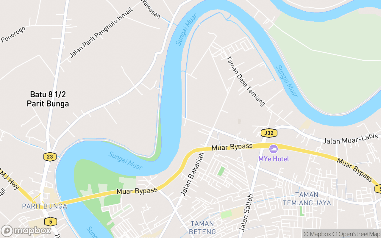 Map showing the location of Jeti Mancing Bukit Treh