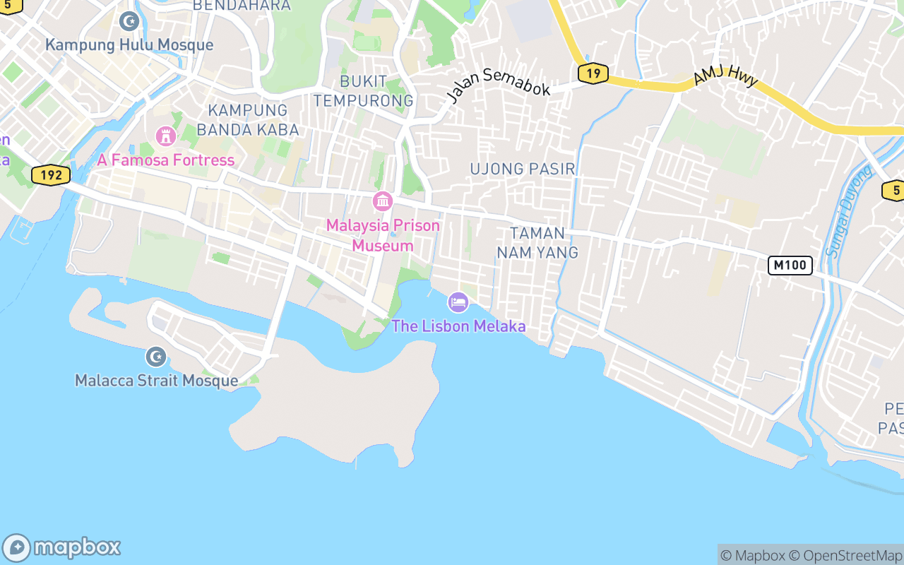 Map showing the location of Portugese Settlement