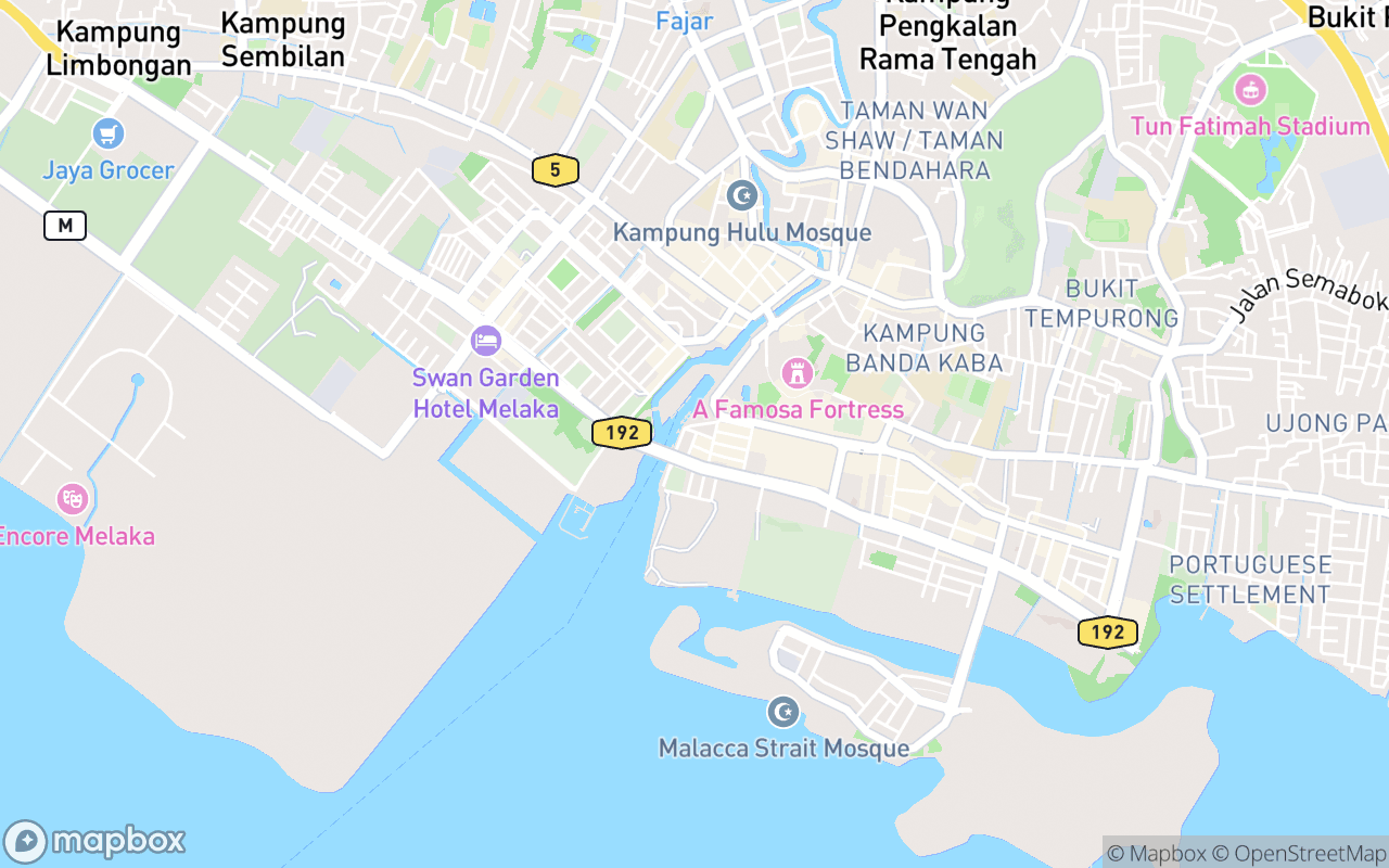 Map showing the location of Melaka Thousand Tales Of Adventures The Adventures Of Sinbad