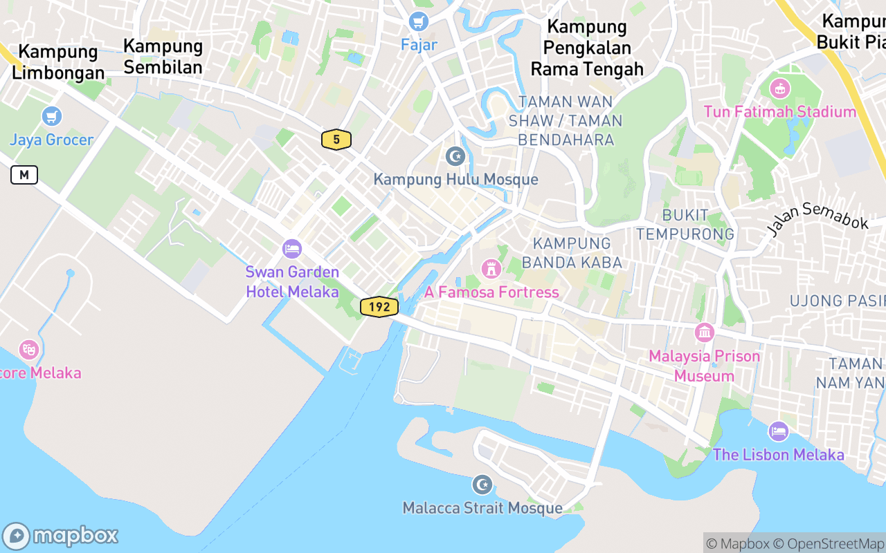Map showing the location of Muzium Samudera