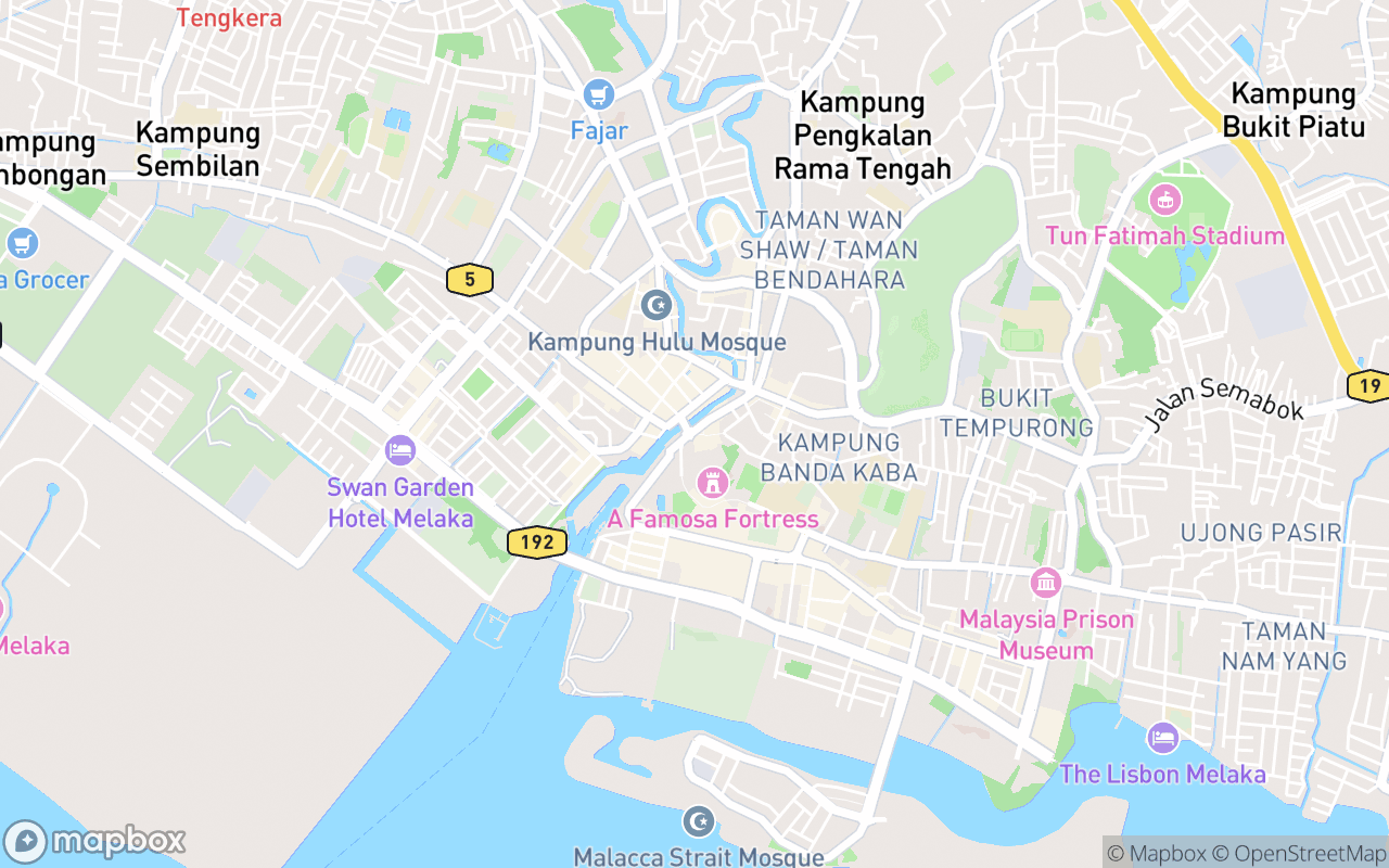 Map showing the location of Tan Beng Swee Clock Tower