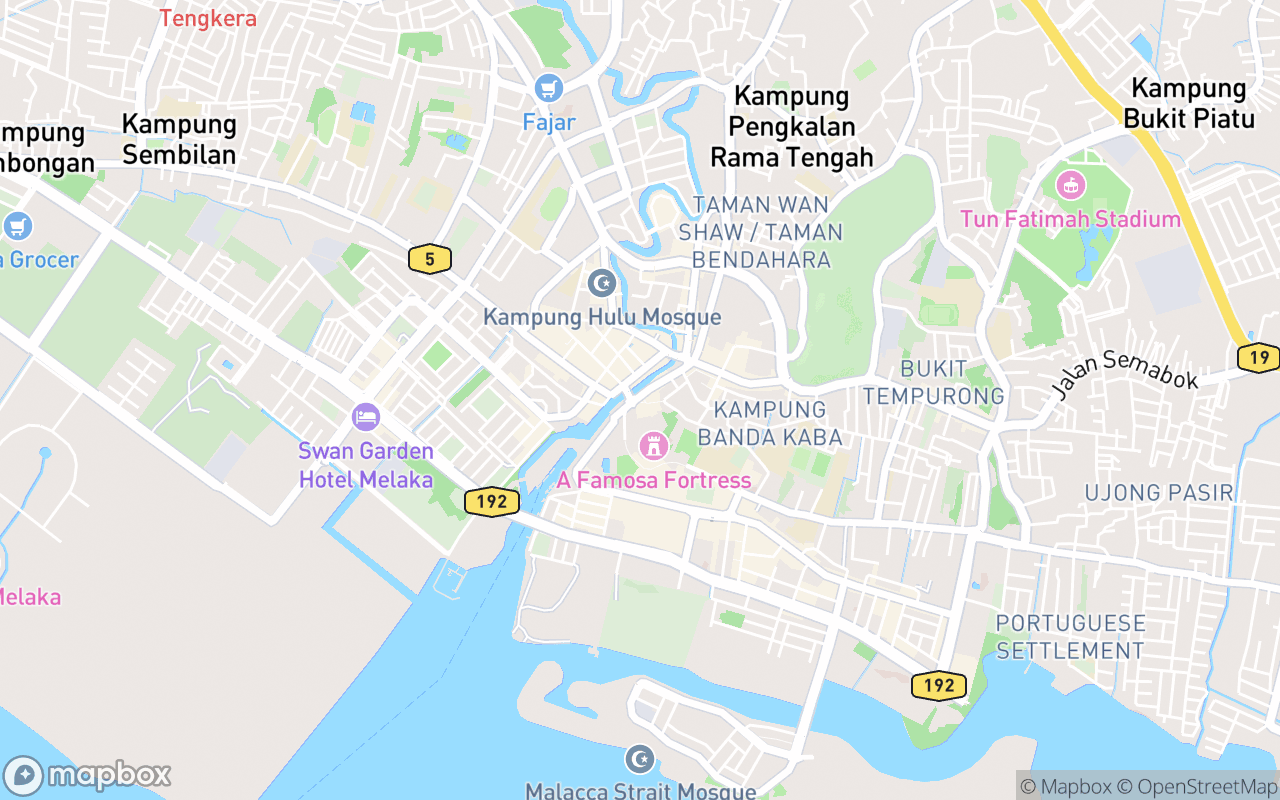 Map showing the location of Queen Victoria's Fountain