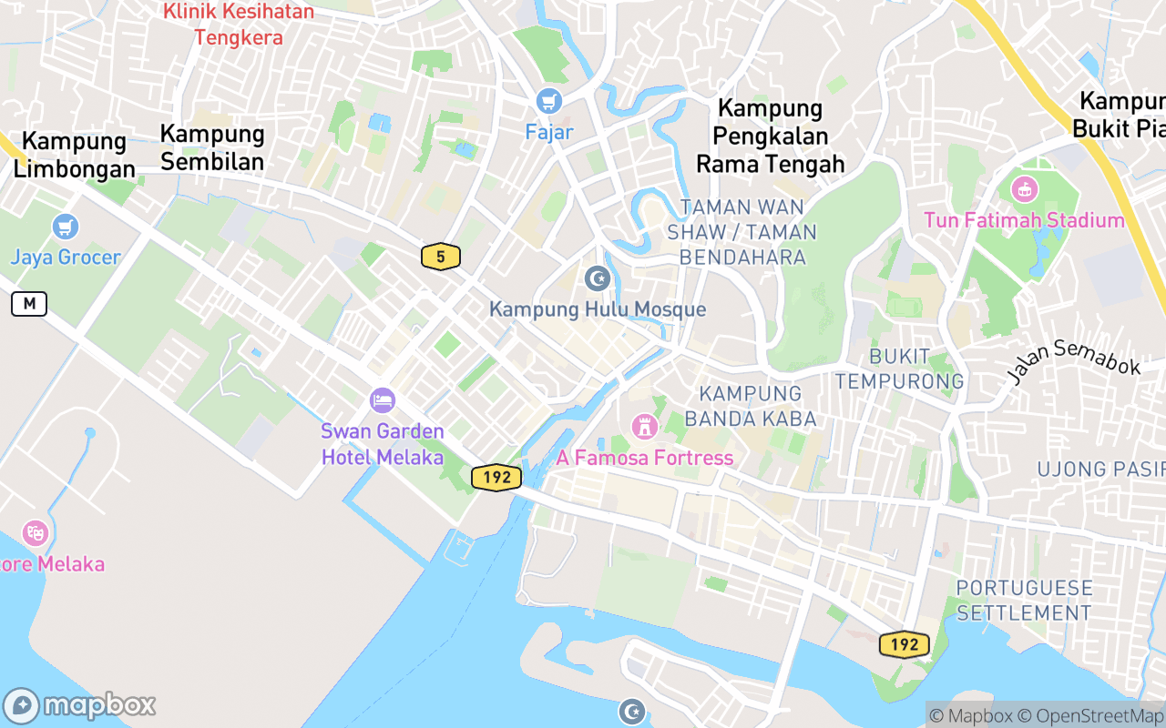 Map showing the location of Baba and Nyonya Heritage Museum