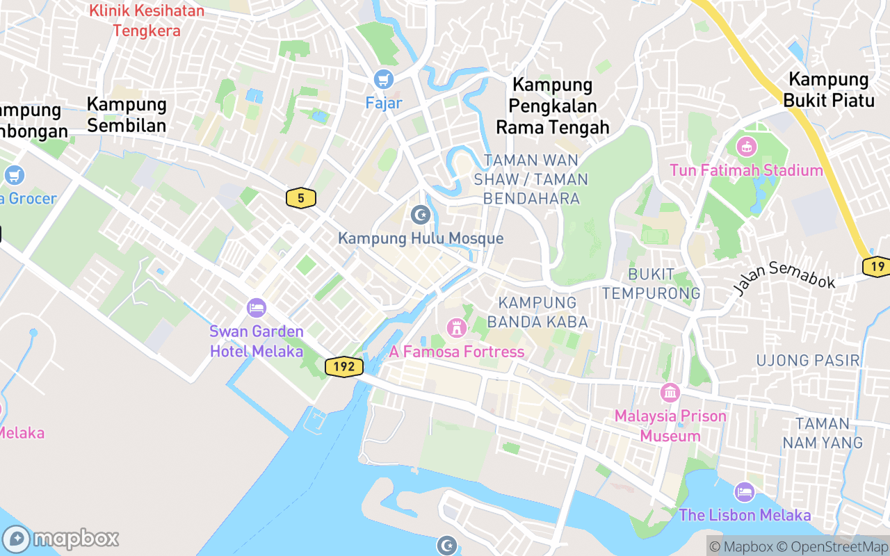 Map showing the location of The Orangutan House
