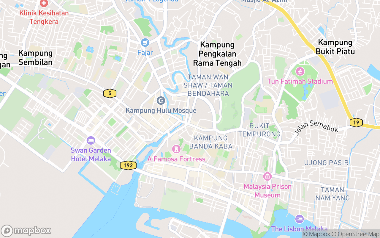 Map showing the location of Little India