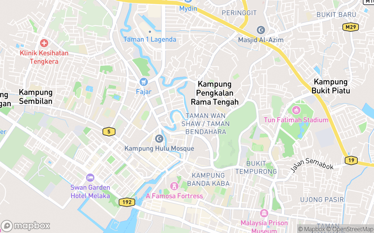 Map showing the location of Villa Sentosa