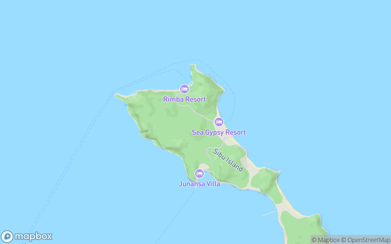 Map showing the location of Pulau Sibu