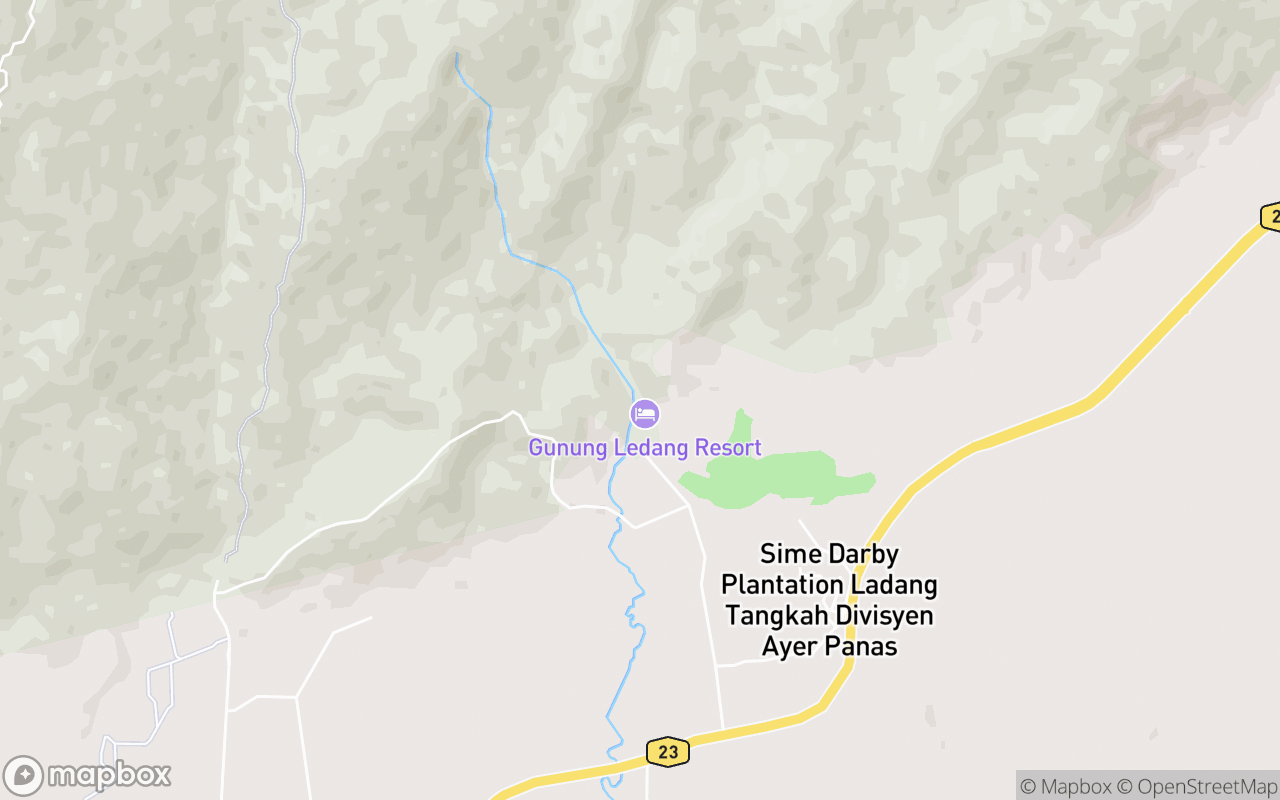 Map showing the location of Air Terjun Gunung Ledang