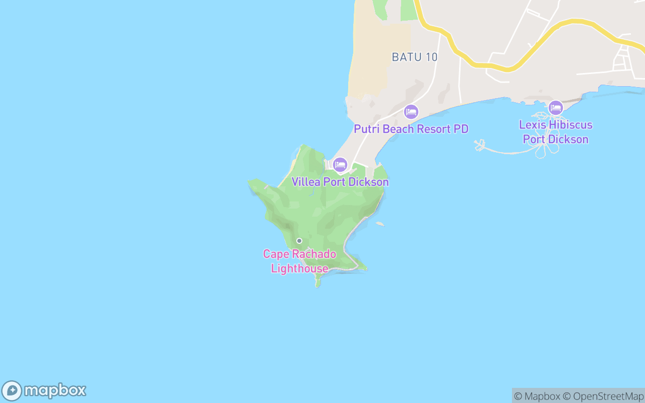 Map showing the location of Hutan Simpan Tanjung Tuan